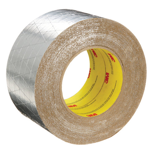 3M™ VentureClad™ 750351-15253 FSK Facing Tape, 2.83 in W, 54.68 yd L, 4 mil Thick, Aluminum, 39 lb/in Tensile Strength
