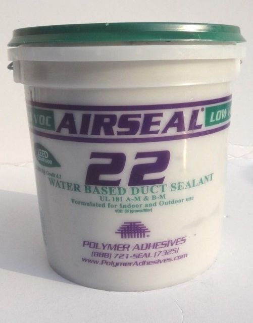 Airseal® AS221 Water-Based Duct Sealant, 1 gal, Gray Smooth Texture, UL 181 A-M and B-M Listed