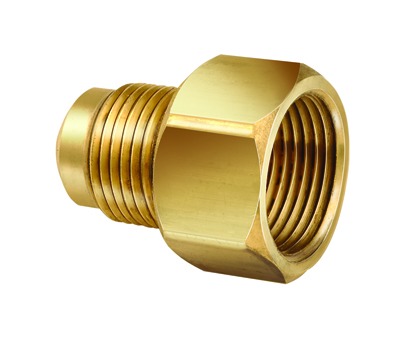 JB Industries UR3-68 Flare Adapter, 3/8 in x 1/2 in, Female Flare x Flare, Brass