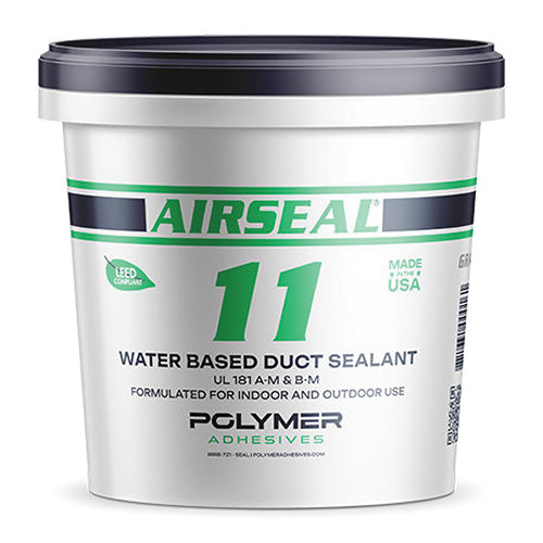 Airseal® AS11-1 Non-Fiber Duct Sealant, Gray, 100 sq-ft Coverage Rate, 1 gal, Pail, 16 in-WC Max Working Pressure