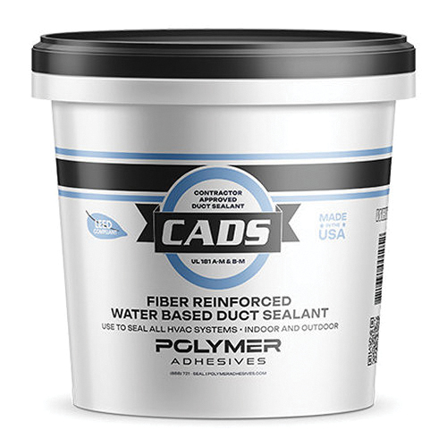Airseal® CADS-1 Fiber Reinforced Duct Sealant, Gray, 80 sq-ft Coverage Rate, 1 gal, Pail, 10 in-WC Max Working Pressure