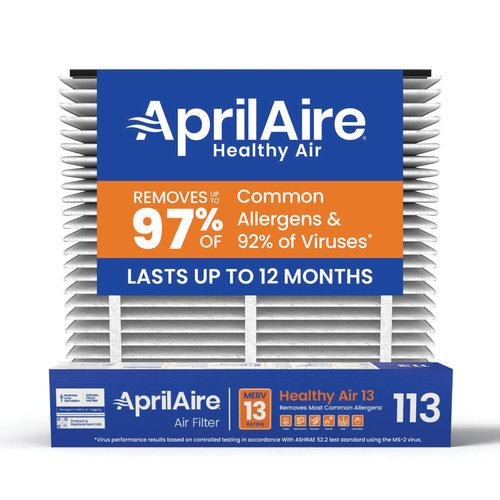 Aprilaire® 113 Air Filter, 16 in L, 20 in W, 4 in Thick, 13 MERV, For Use With: 1110 Whole-House Air Purifiers