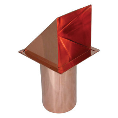 Artis Metals SDWVC4 Wall Cap, For Duct Size: 4 in, Round Duct, 5 in W Wall Opening, 6-5/8 in L Wall Opening, Copper