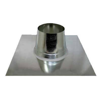 Artis Metals FP4 Pipe Flashing, For Pipe Size: 4 in, Flat Roof Pitch, Galvanized, 5-3/8 in H, 15 in W