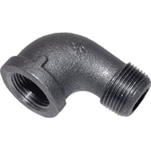 BRAMEC® 17294 Street Elbow, 1/2 in x 1/2 in, 90 deg, Material Construction: Malleable Iron, Black, Iron