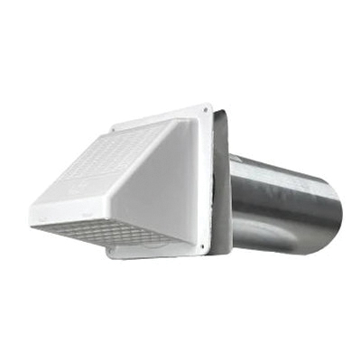 Builders Best® PWM622 Series 111381 Wide Mouth Hood With Flapper and 1/2 x 1/2 in Removable Grid, 5-3/4 in H, 5-3/4 in W