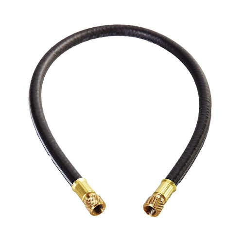 CPS® HV5E Vacuum and Charging Hose With In-Line Ball Valve, 5/16 in x 3/8 in x Crimp, 5 ft L Hose, Black