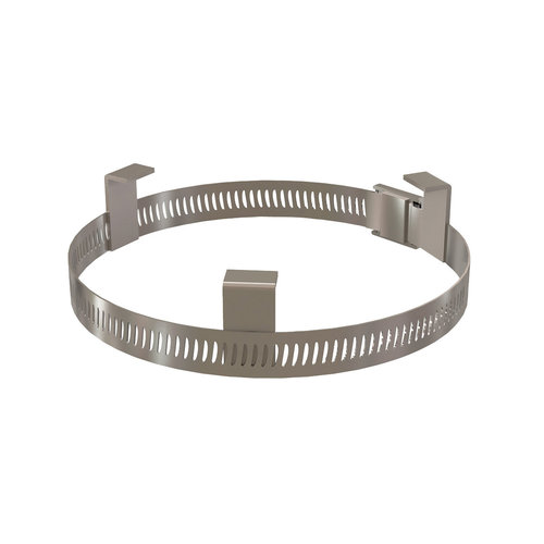 Centrotherm InnoFlue IAFC03 Flue Clamp, For Duct Size: 3 in, 4.3 in OD, 4.9 in L, 4.6 in W, 1 in D, Silver
