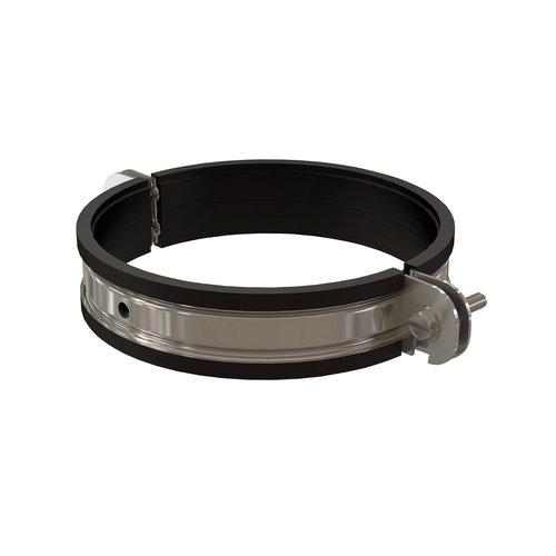 Centrotherm InnoFlue IASCM04 Support Clamp With 3/8 in Nut, For Duct Size: 4 in, 5.3 in OD, 6.3 in L, 5.1 in W