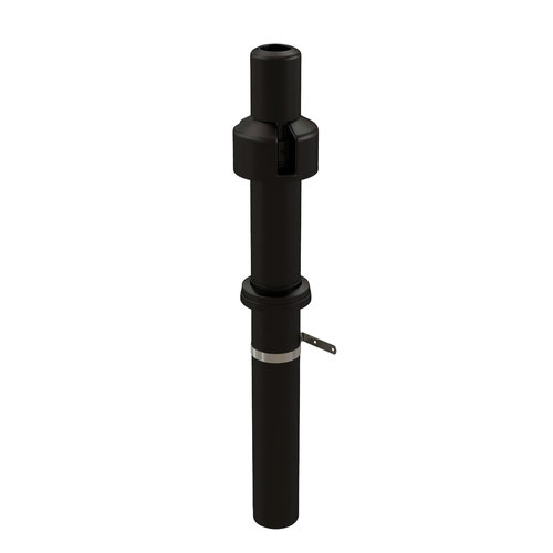 Centrotherm InnoFlue ICRT2439 Concentric Roof Termination, 2 or 4 in Intake, HDPE/Polypropylene, Black, 42 in H