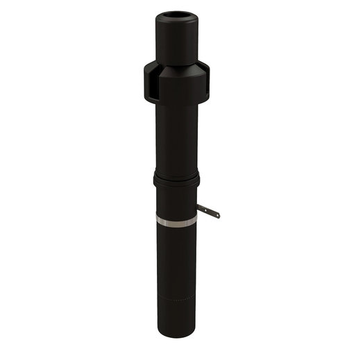 Centrotherm InnoFlue ICRT3539 Concentric Roof Termination, 3 or 5 in Intake, HDPE/Polypropylene, Black, 42 in H
