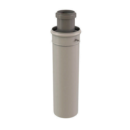 Centrotherm InnoFlue ICVL241 Concentric Vent Length Pipe, 2 or 4 in Intake, Galvanized Steel/Polypropylene, White