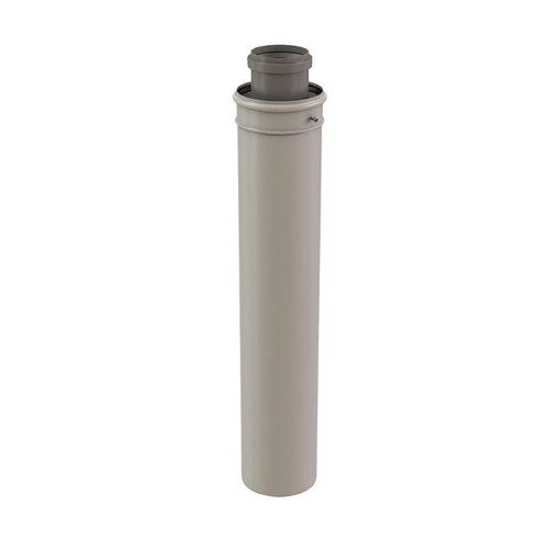 Centrotherm InnoFlue ICVL352 Concentric Vent Length Pipe, 3 or 5 in Intake, Galvanized Steel/Polypropylene, White