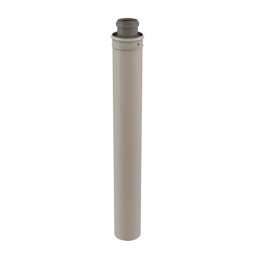 Centrotherm InnoFlue ICVL353 Concentric Vent Length Pipe, 3 or 5 in Intake, Galvanized Steel/Polypropylene, White