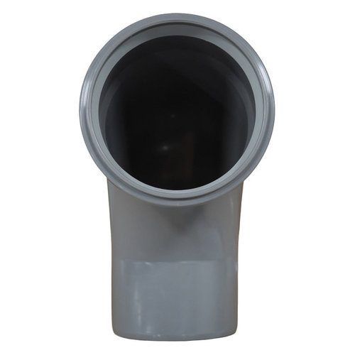 Centrotherm InnoFlue ISELL0387 87 deg Long Radius Elbow, 3 in, Polypropylene, 7 in L, 6.9 in W, Gray, 3.7 in Dia