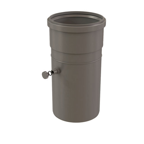 Centrotherm InnoFlue ISTP03 Test Port, 3 in, Polypropylene, 6.7 in L, 4.9 in W, Gray