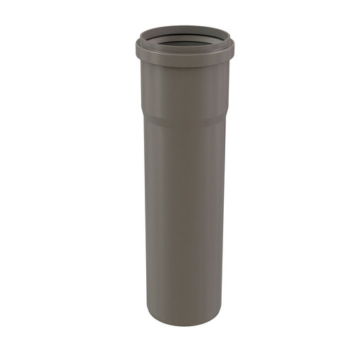 Centrotherm InnoFlue ISVL041 Single Wall Vent Length Pipe, 16 in L, 5.1 in OD, 12 in L Effective Length, Polypropylene