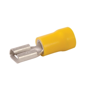 Devco 6251 Wire Connector, 12 to 10 AWG Wire, Female Slip-On, 1/4 in Tab, Yellow