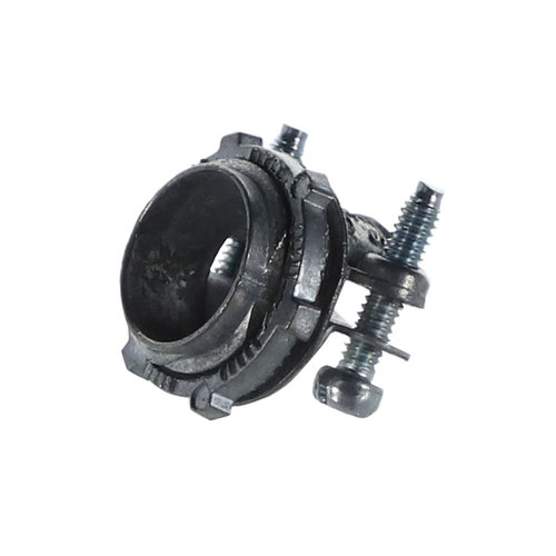 Devco PI320 Romex Connector, 3/8 in ID, Steel, Flexible: No, Galvanized, 1/2 in Knockout