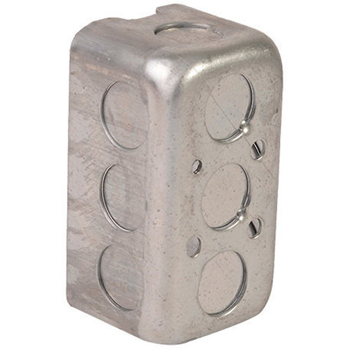 Devco PI360 Utility Box, Galvanized Steel, 13 cu-in, 4 in H, 2-1/8 in W, 1-7/8 in D, 1/2 in Knockout