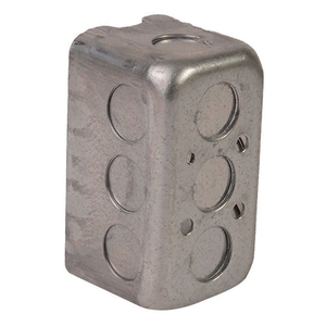 Devco PI361 Utility Box, Galvanized Steel, 14.5 cu-in, 4 in H, 2-1/8 in W, 2-1/8 in D, 1/2 in Knockout