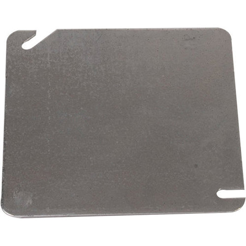 Devco PI371 Blank Cover, Galvanized Steel, 4 in H, 4 in W, Silver