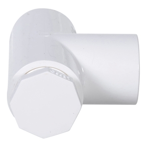 DiversiTech® 510-3400 Cleanout Tee, Schedule/Class: SCH 40, 3/4 in x 3/4 in x 3/4 in, White, PVC