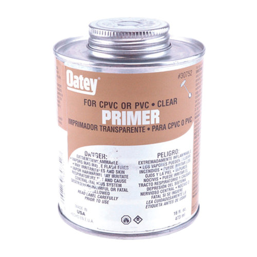 DiversiTech® 530-30752 Primer, Applicable Materials: CPVC, PVC, 16 fl-oz, Clear