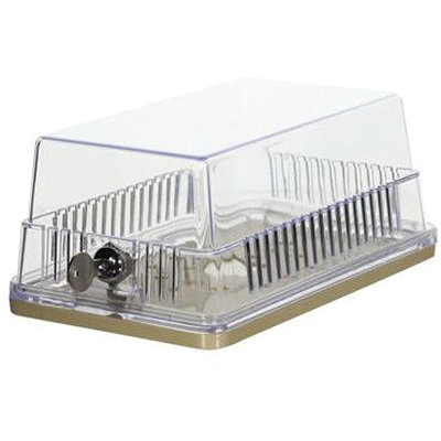 DiversiTech® 585-TG Thermostat Guard With (2) Bases, 8-1/4 in H, 4-1/2 in W, 3-1/4 in D, Plastic
