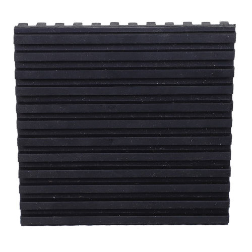 DiversiTech® MP-3 Anti-Vibration Pad, 3 in H, 3 in W, 3/8 in D, Rubber, Anti-Vibration: Yes, Black