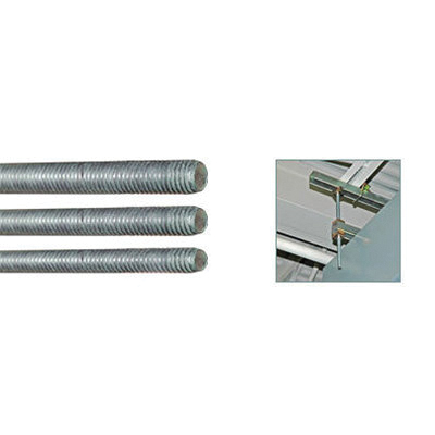 Duro Dyne® DYN-O-MATE® 021165 Threaded Rod, Steel, Zinc-Plated, 3/8 in Dia, 6 ft L, 3/8-16 Thread