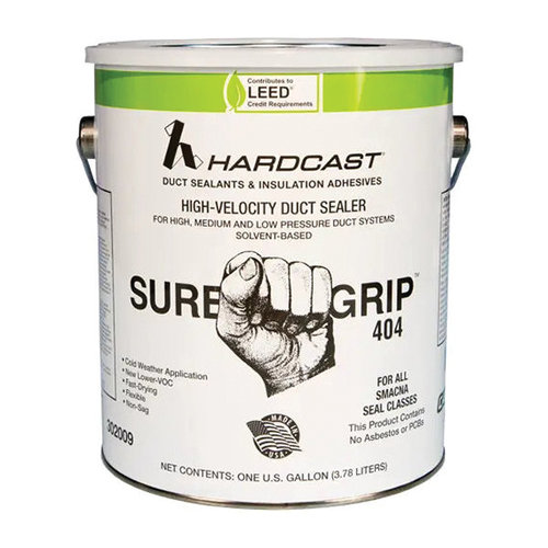 HARDCAST® Sure-Grip™ 404 302009 Duct Sealant, Base Chemical: Synthetic Rubber Resin, Gray, 320 linear ft Coverage Rate