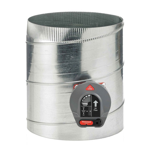 Honeywell Home TrueZONE® CPRD12/U Constant Pressure Regulating Bypass Damper, Round Duct, For Duct Size: 12 in