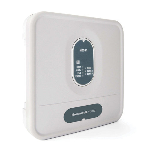 Honeywell Home TrueZONE® HZ311/U Zone Panel, 3-Zone, 1H/1C-Stage, 8 in H, 8 in W, 1.86 in D, Gray