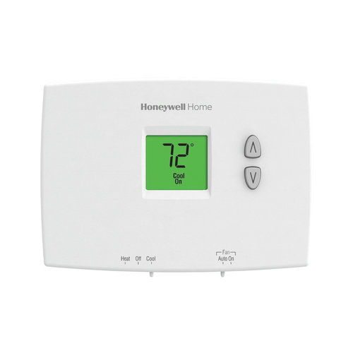 Honeywell Home PRO 1000 TH1110DH1003/U Non-Programmable Thermostat, 1H/1C-Stage, 1-Fan Speeds, Battery, Hardwired
