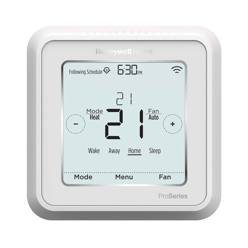 Honeywell Home T6 Pro TH6220WF2006/U Wi-Fi Programmable Smart Thermostat, 20-30 V, 2H/2C, 2H/1C-Stage, White