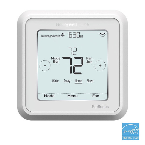 Honeywell Home T6 Pro TH6320WF2003/U Wi-Fi Programmable Smart Thermostat, 3H/2C, 2H/2C-Stage, Hardwired, White