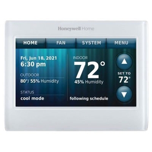 Honeywell Home 9000 TH9320WF5003/U Smart Thermostat, 3H/2C, 2H/2C-Stage, Hardwired, Touch Screen Display, 3-1/2 in H