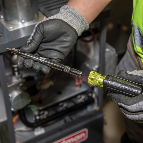 KLEIN TOOLS® Slide Drive™ 32596 8-in-1 Multi-Bit Screwdriver/Nut Driver, 1/4 in, 3/8 in, 5/16 in Drive, 8-Piece