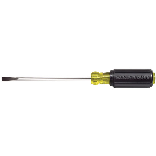 KLEIN TOOLS® 605-6 Heavy-Duty Screwdriver, 1/4 in Bit, 1-Piece, Magnetic: No, 6 in L Shaft, 10.344 in L, Steel
