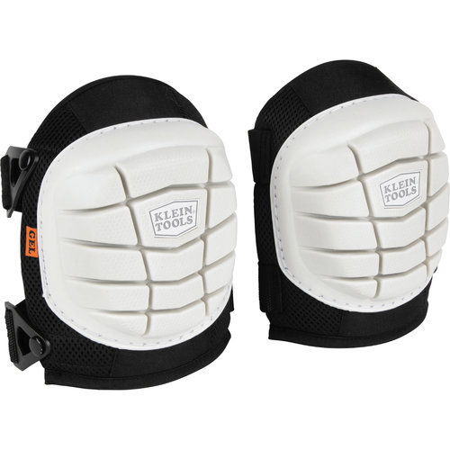 KLEIN TOOLS® 60849 Non-Marring Lightweight Gel Knee Pad, EVA/Metal/Neoprene/Nylon/Polyester/TPE, Black/White, One-Size