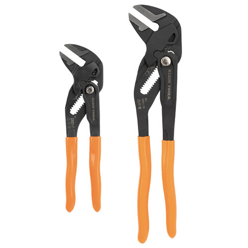 KLEIN TOOLS® D53102KIT Compact Plier Wrench Set, 2-Piece, SAE, Steel, 13-7/8 in L, 3.688 in W, 1.62 in D