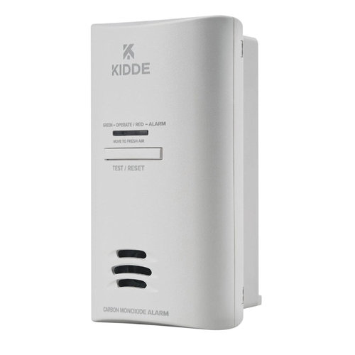 Kidde® 21025772 Carbon Monoxide Alarm, Battery, Hardwired, Sound, Visual Alarm, (2) AA, 120 V, 2-3/4 in H, 4-1/2 in W