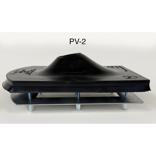 Kozy Kollar PV-2 Roof Flashing Kit, For Pipe Size: 2 in, EPDM, 11 in L Base, 8 in W Base, 2-1/2 in H