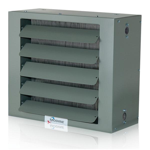 MODINE HSB Series 48202 Horizontal Hydronic Unit Heater, 1340 cfm, 0.5 to 30 gpm, 86000 Btu/hr BTU, Steel