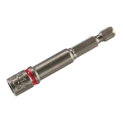 Malco® MSHL14 Standard Long Driver, Hex Drive, Magnetic: Yes, 2-9/16 in L Shaft, 2-9/16 in L, Red, 1/4 in Dia Insert
