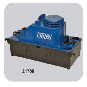 Mars® M21780 Condensate Pump, 115 V, 125 gph, 24 ft Max Head, 3/8 in Discharge, 0.91 A, 71 W, ABS/Stainless Steel Body