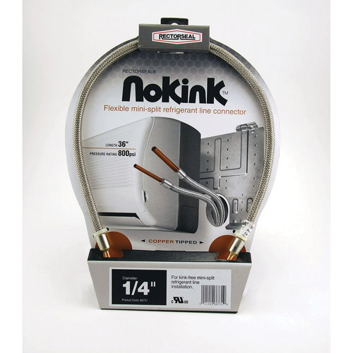 NoKink™ 66731 Flex Hose, 3 ft H, 1/4 in, Stainless Steel