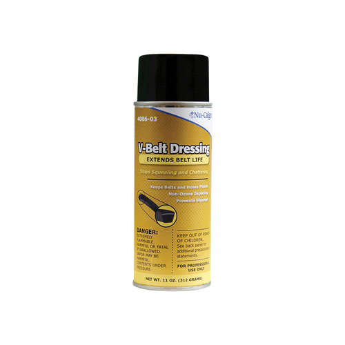 Nu-Calgon 4086-03 V-Belt Dressing, 11 oz, Applicable Materials: Canvas, Leather, Rubber, Other Fabric, Colorless