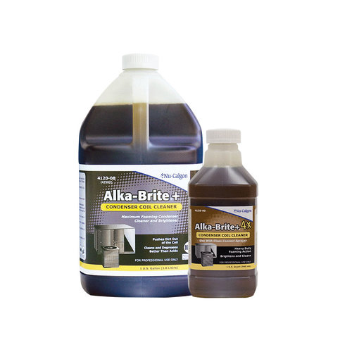 Nu-Calgon Alka-Brite Plus 4120-08 Coil Cleaner, Liquid, 1 gal, Bottle, Base Chemical: Sodium Hydroxide